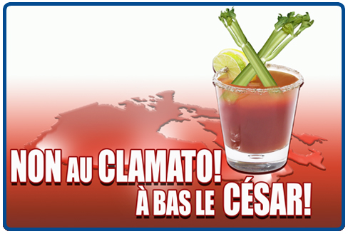 Non au Clamato! &Agrave; bas le C&eacute;sar!